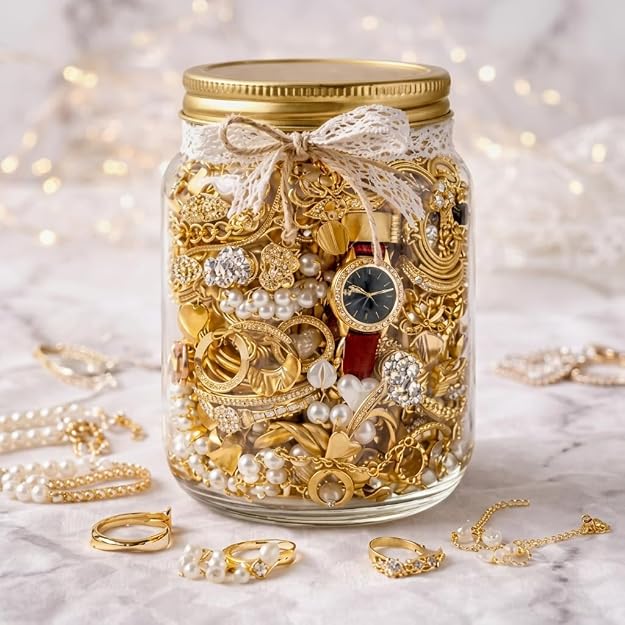 Anti Tarnish Mystery Jewellery Jar 5 Piece Surprise Set