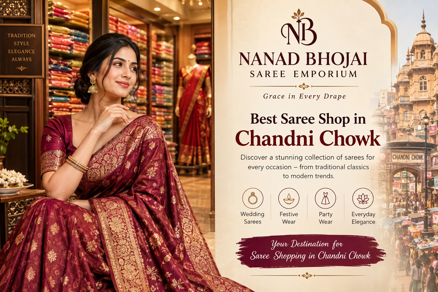 You are currently viewing BEST SAREE SHOP IN CHANDNI CHOWK